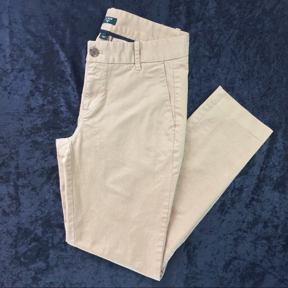J.CREW Crop Chino Pants Stretch Size 2 Flat Front